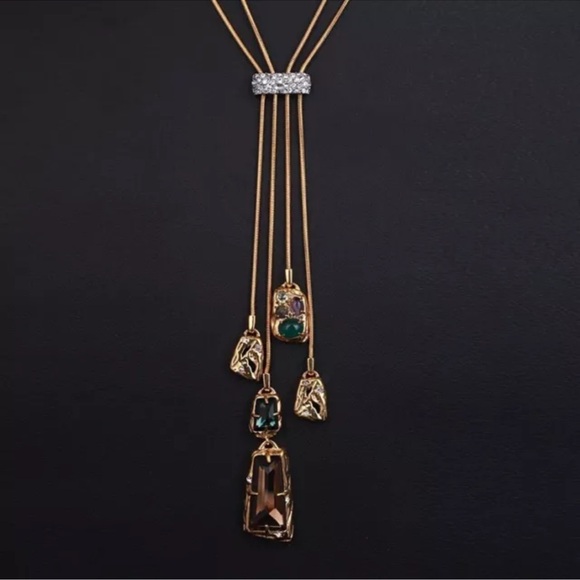 Alexis Bittar Inlaid with colorful zircon irregular Necklace - Picture 3 of 8